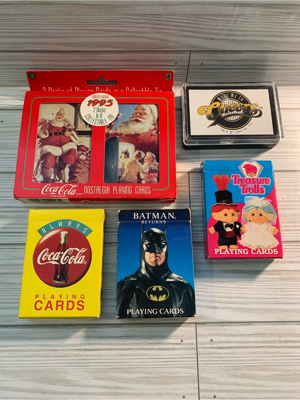 Vintage Coca-Cola Cheers Trolls Batman Playing Cards